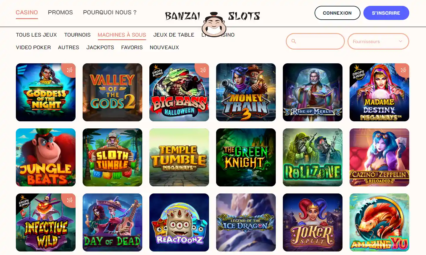 Jeux de casino Banzai Jeux de casino Banzai